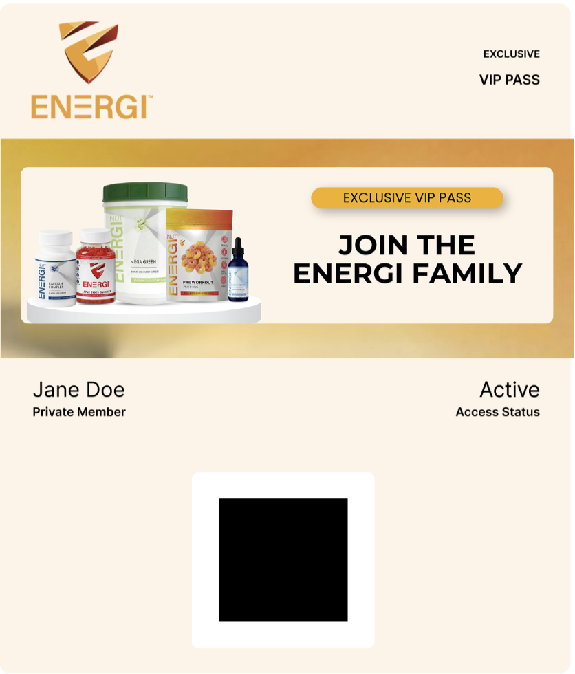 ENERGI VIP pass