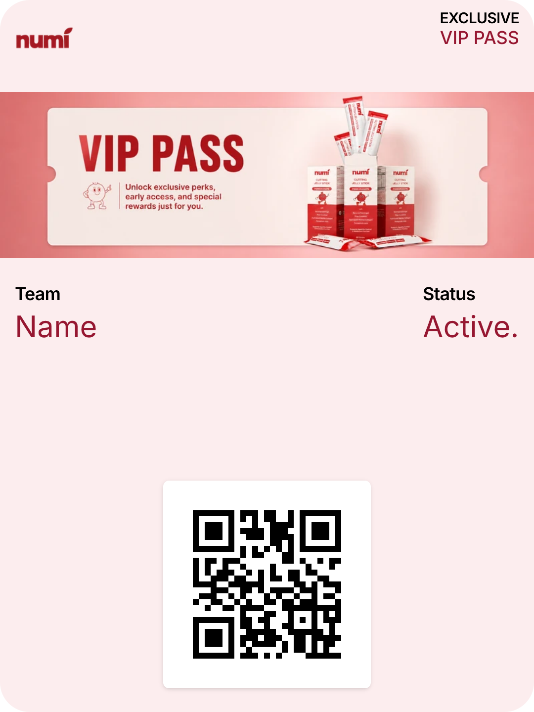 Numi VIP pass